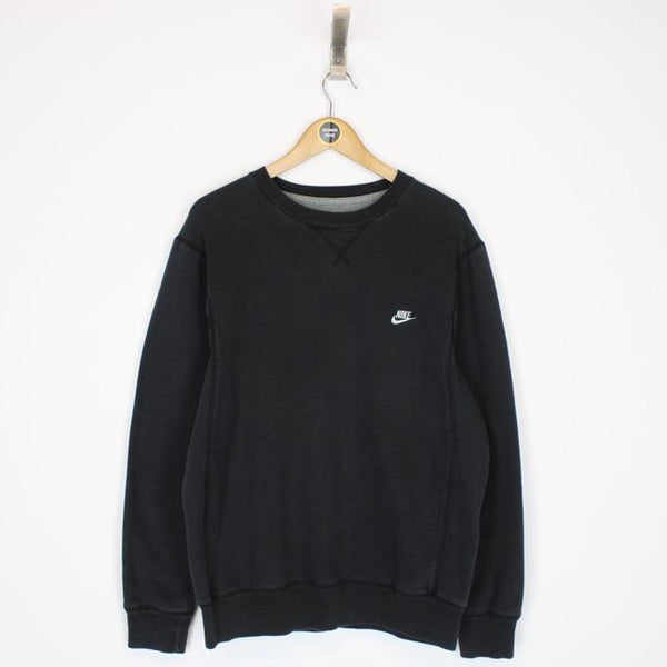 Vintage 00s Nike Black Crew Neck Spellout Sweatshirt Jumper