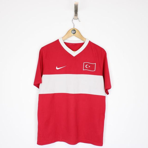 Nike Turkey 2008/09 Red and White Short Sleeve Home Football Shirt