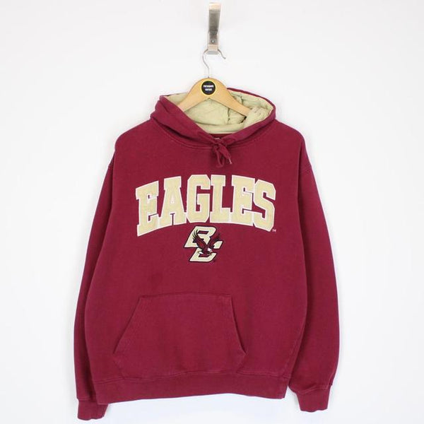 Vintage Boston College Eagles USA Burgundy Hoodie Jumper