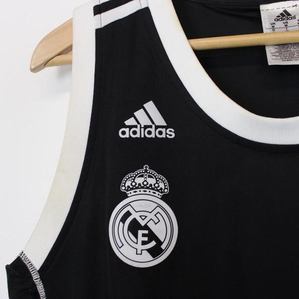 Adidas Real Madrid 2014 Black and White Basketball Vest Jersey