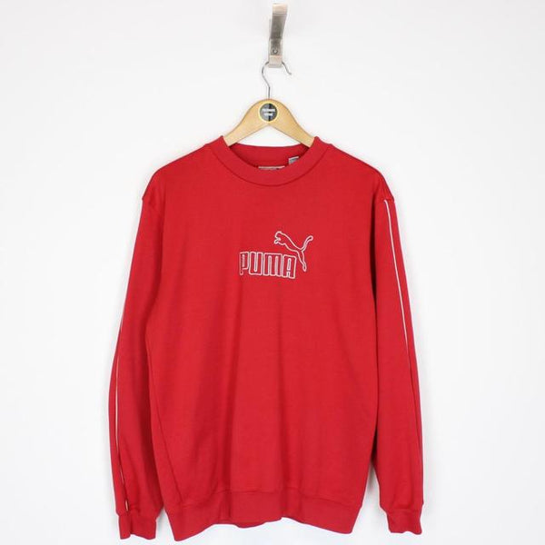 Vintage 90s Puma Red and White Sweatshirt Jumper