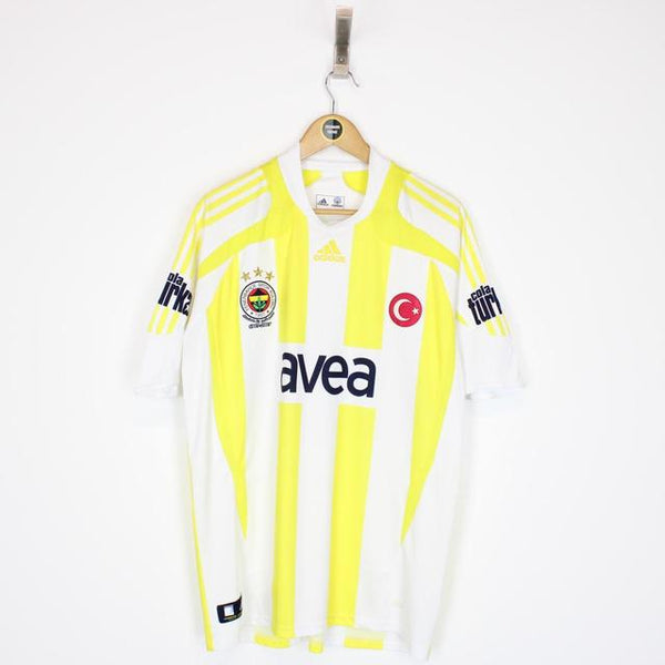 Adidas Fenerbahce 2007/08 Yellow and White Away Short Sleeve Football Shirt