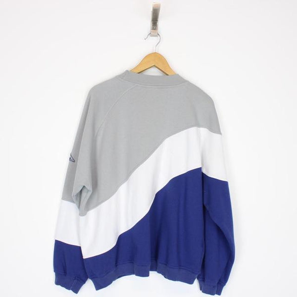 Vintage 90s Dallas Cowboys NFL Grey, White and Blue USA Sweatshirt Jumper