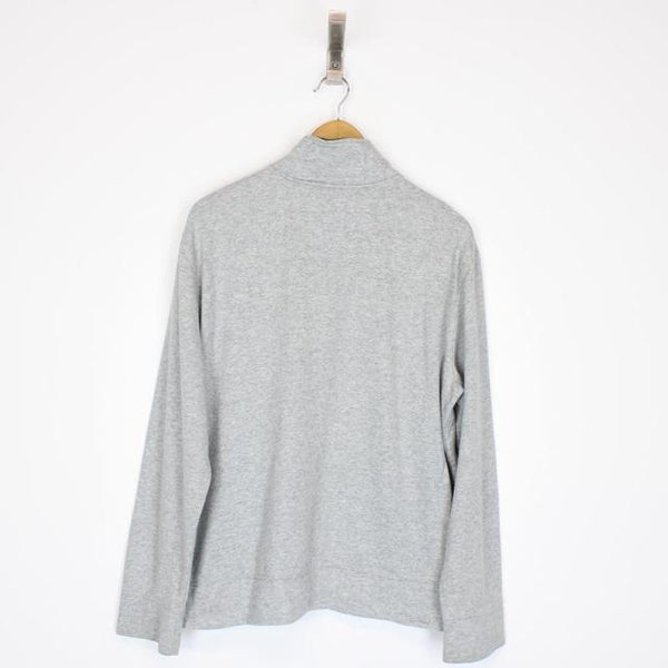 Vintage 00s Nautica Grey 1/4 Zip Sweatshirt Jumper