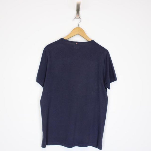 Pretty Green Navy Blue and Multicoloured Spellout Short Sleeve T-Shirt