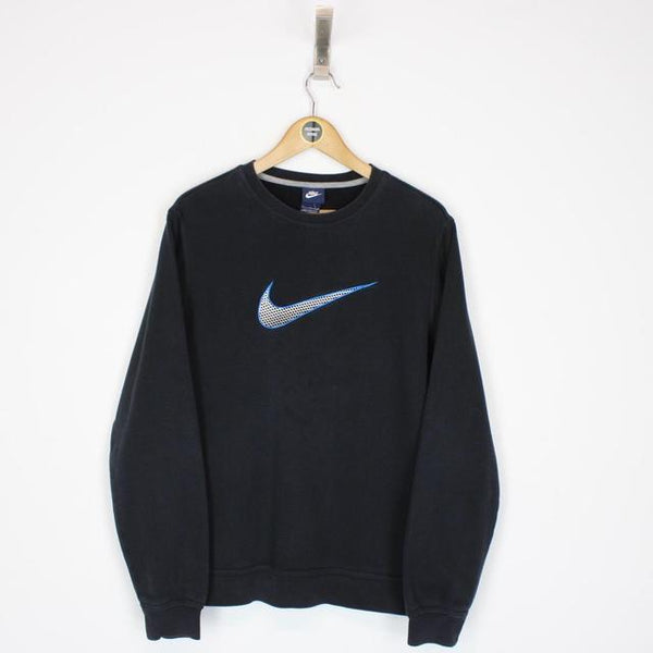 Nike Black Crew Neck Central Swoosh Sweatshirt Jumper