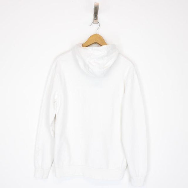 Ellesse White and Navy Blue Spellout Hoodie Jumper