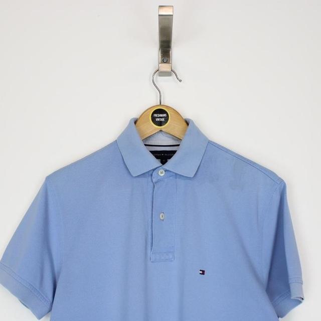 Vintage 00s Tommy Hilfiger Light Blue Short Sleeve Polo Shirt