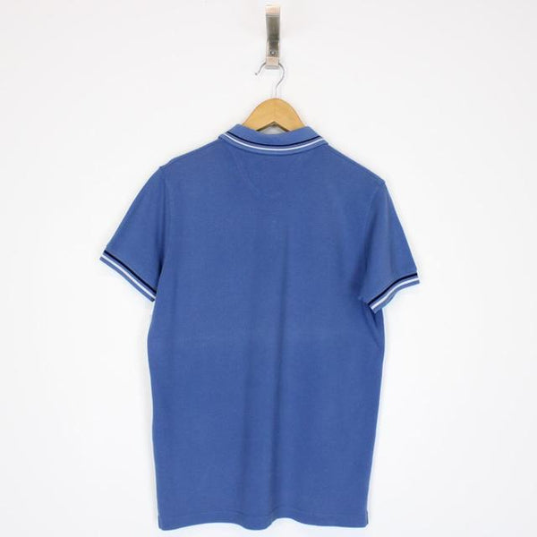 Fred Perry Blue Short Sleeve Cotton Polo Shirt