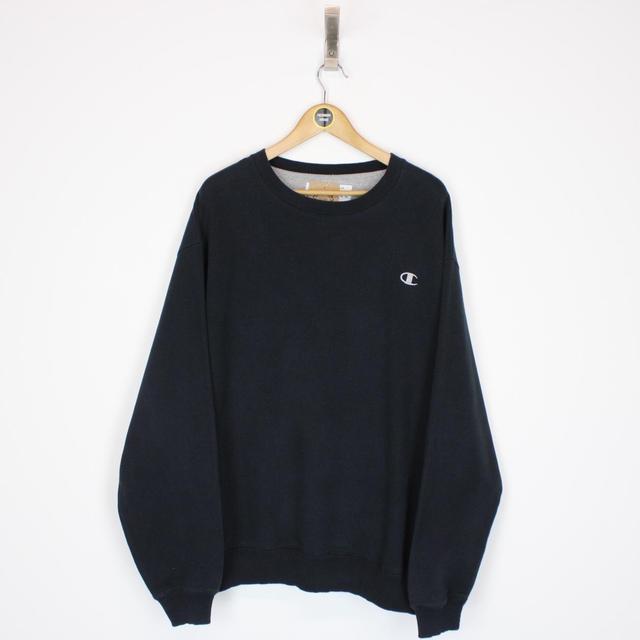 Vintage 90s Champion Black Sweatshirt Jumper