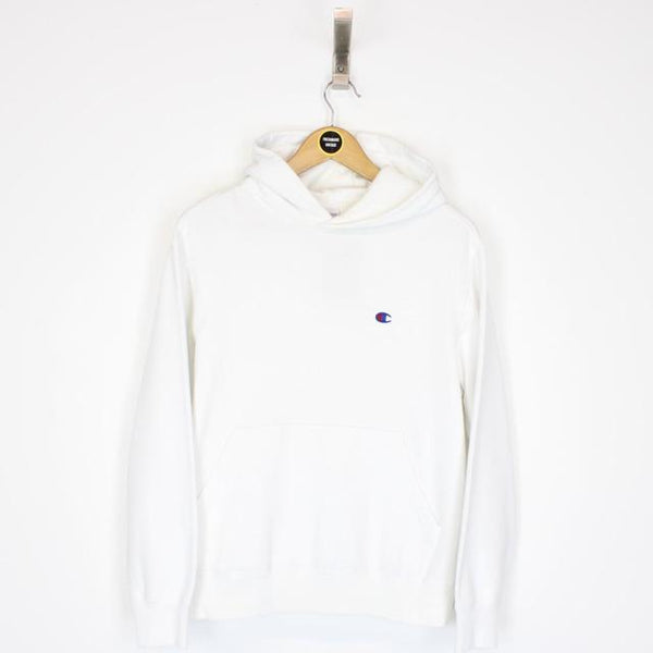 Vintage 00s Champion White Pullover Hoodie Jumper