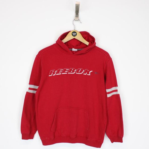 Vintage Reebok Red Pullover Spellout Hoodie Jumper