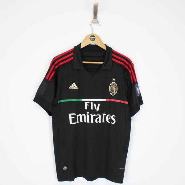 Adidas AC Milan 2011/12 Black and Red Third Short Sleeve Football Shirt