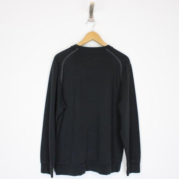 Vintage Lotto Black and White Crew Neck Spellout Sweatshirt Jumper